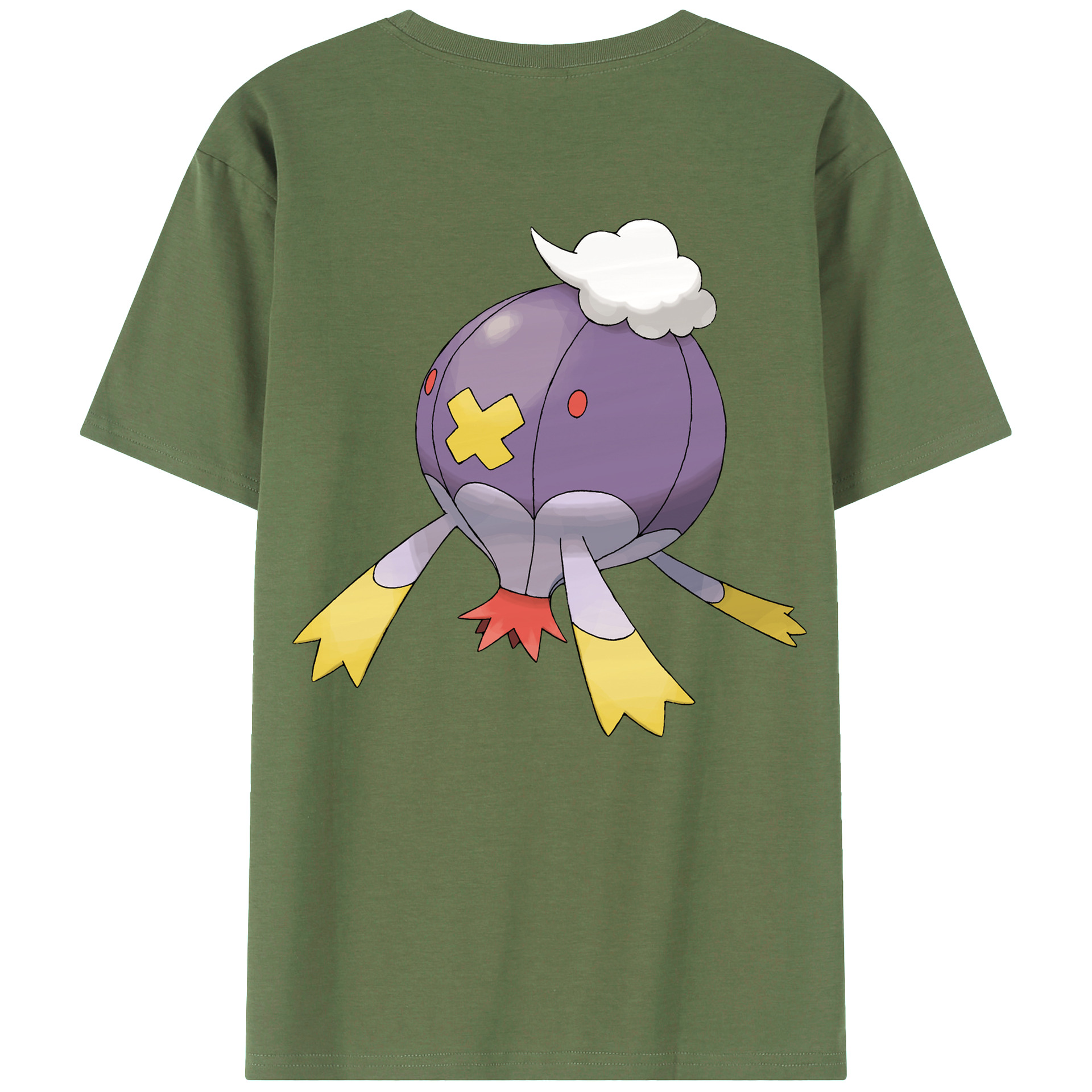 （画像用） ポケットモンスター Pokémon 綿100％ メンズ半袖Tシャツ（バックプリント） 通気性